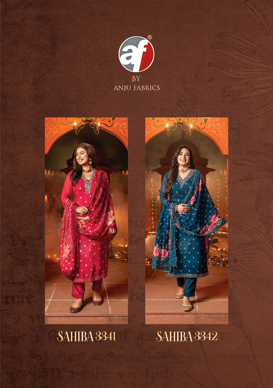 Sahiba Vol 5 Af Organza Readymade Pant Style Suits