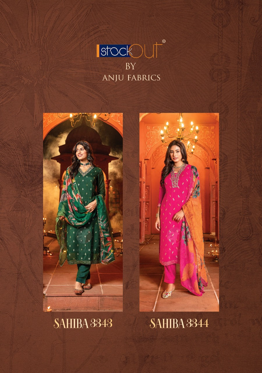 Sahiba Vol 5 Af Organza Readymade Pant Style Suits