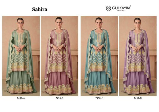 Sahira Gulkayra Designer Chinon Pakistani Readymade Suits