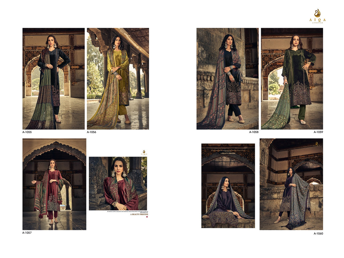 Sajda Aiqa Velvet Suits