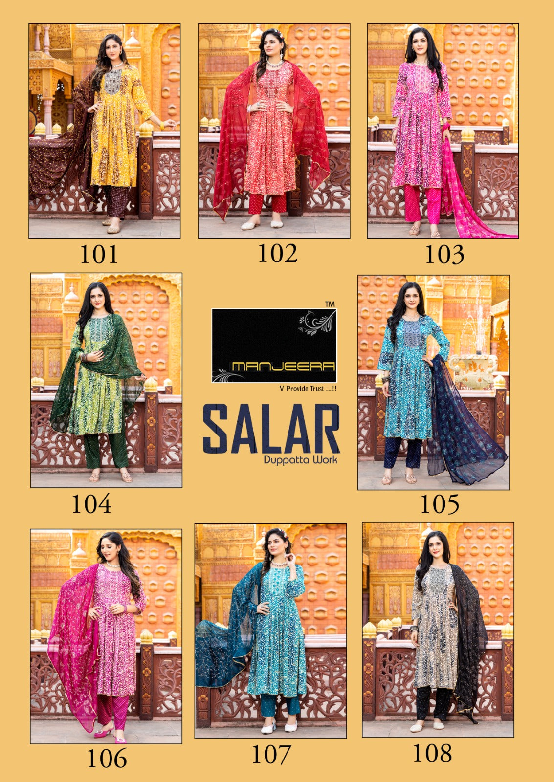 Salar Manjeera Rayon Readymade Pant Style Suits