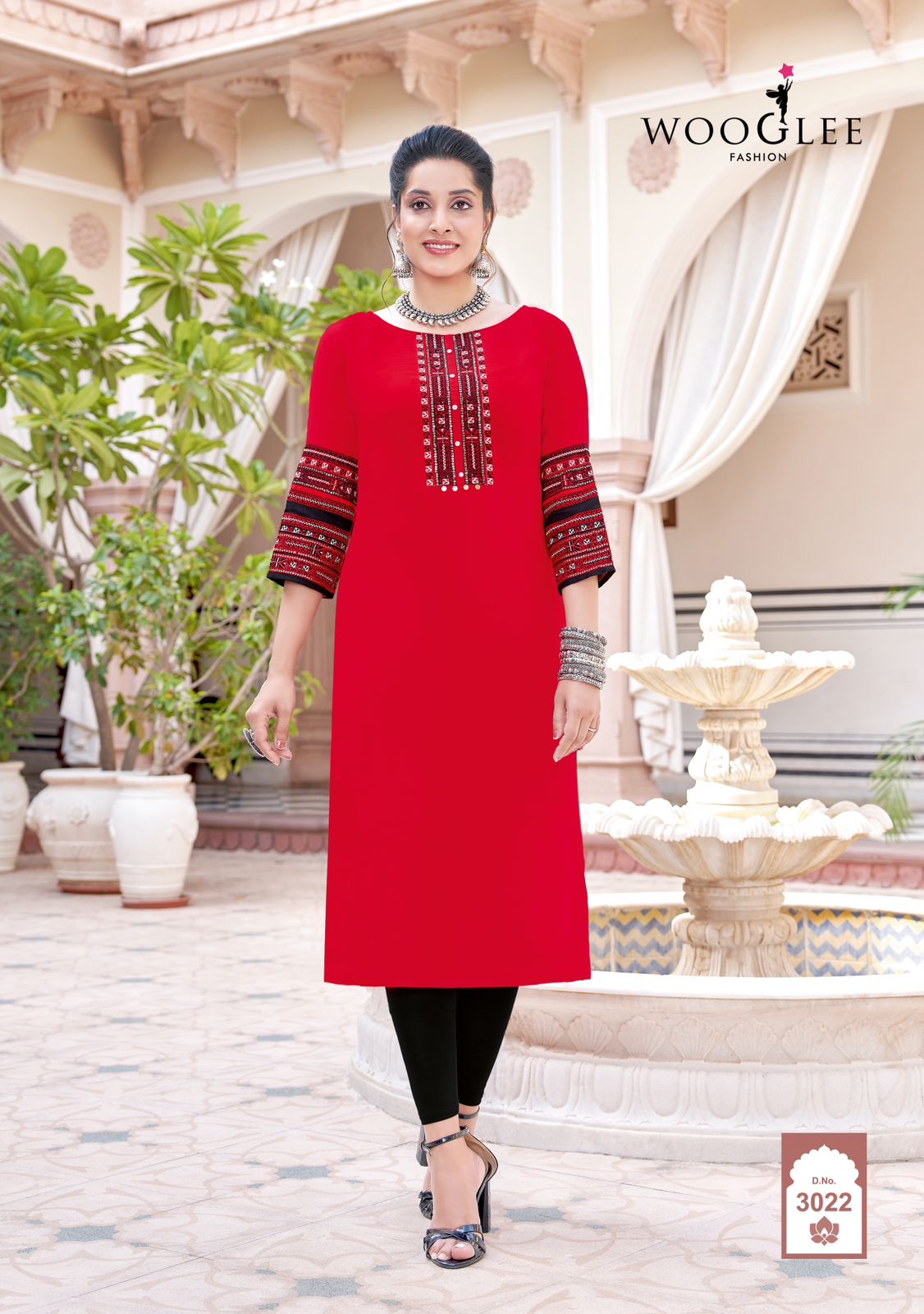 Salonee Vol 5 Wooglee Rayon Long Straight Kurti