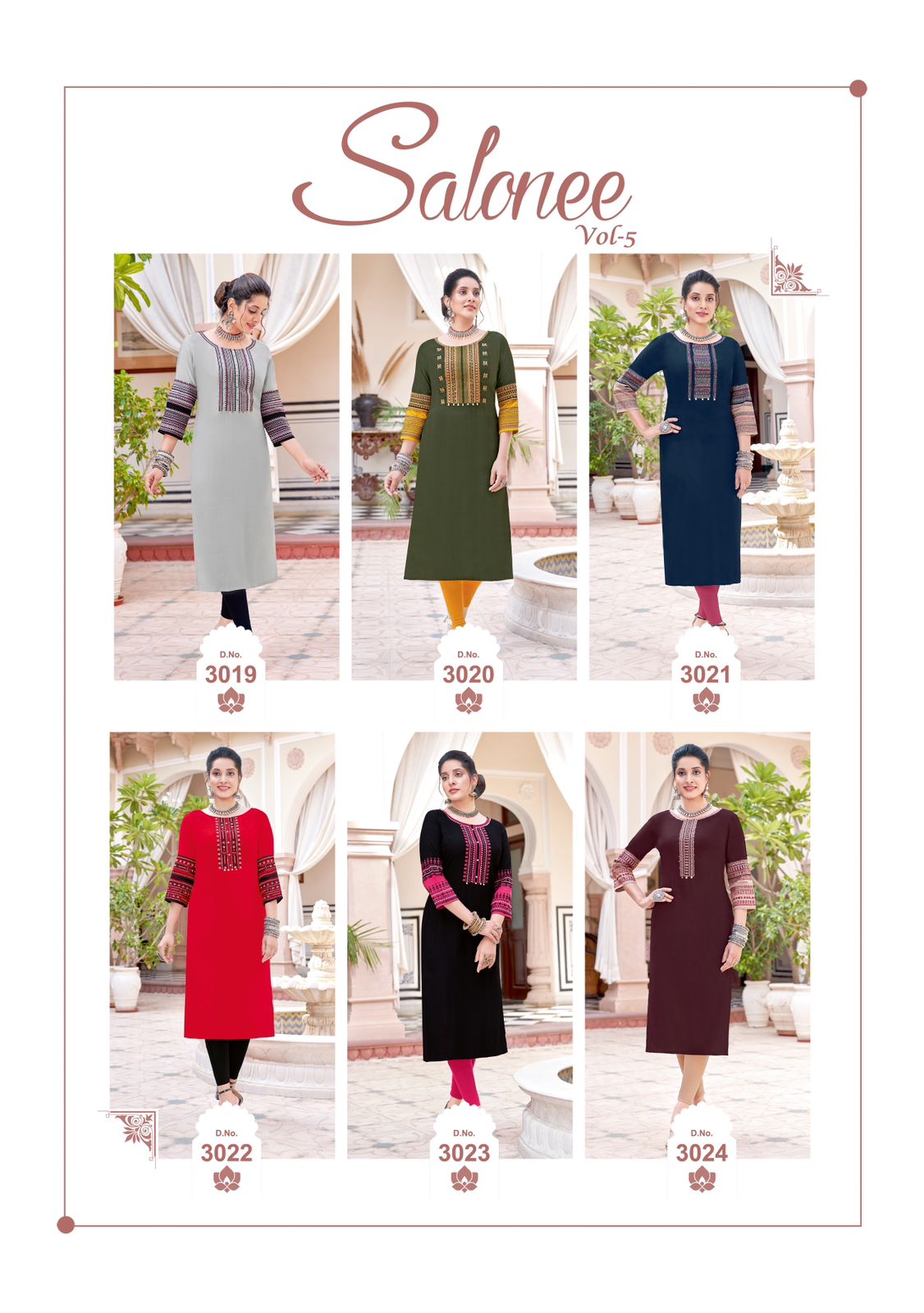 Salonee Vol 5 Wooglee Rayon Long Straight Kurti
