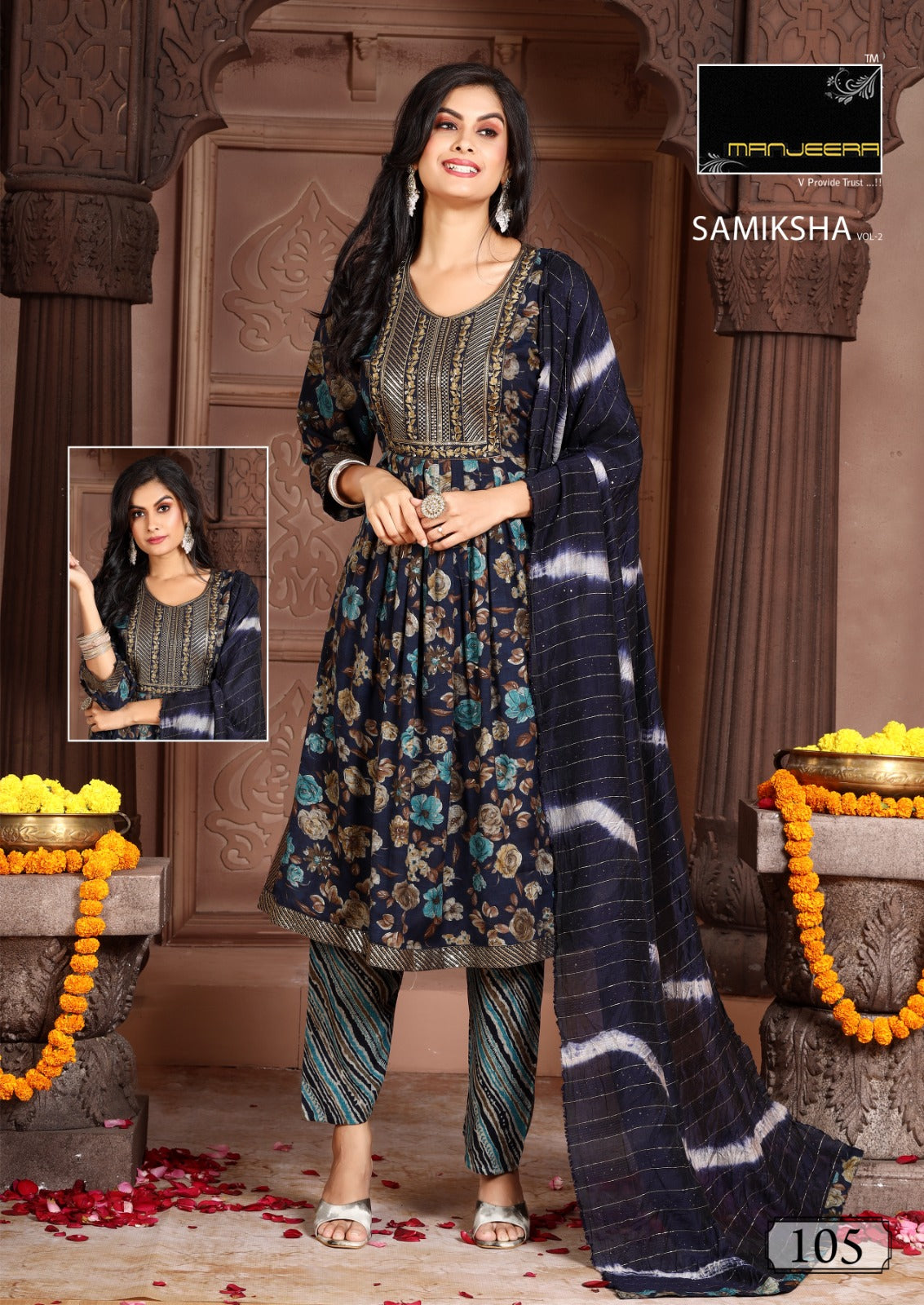 Samiksha Vol 2 Manjeera Fancy Readymade Pant Style Suits