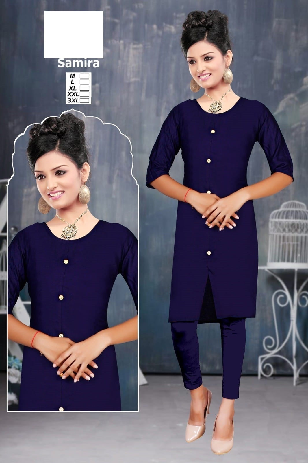 Samira-A Zoya Rayon Knee Length Kurtis