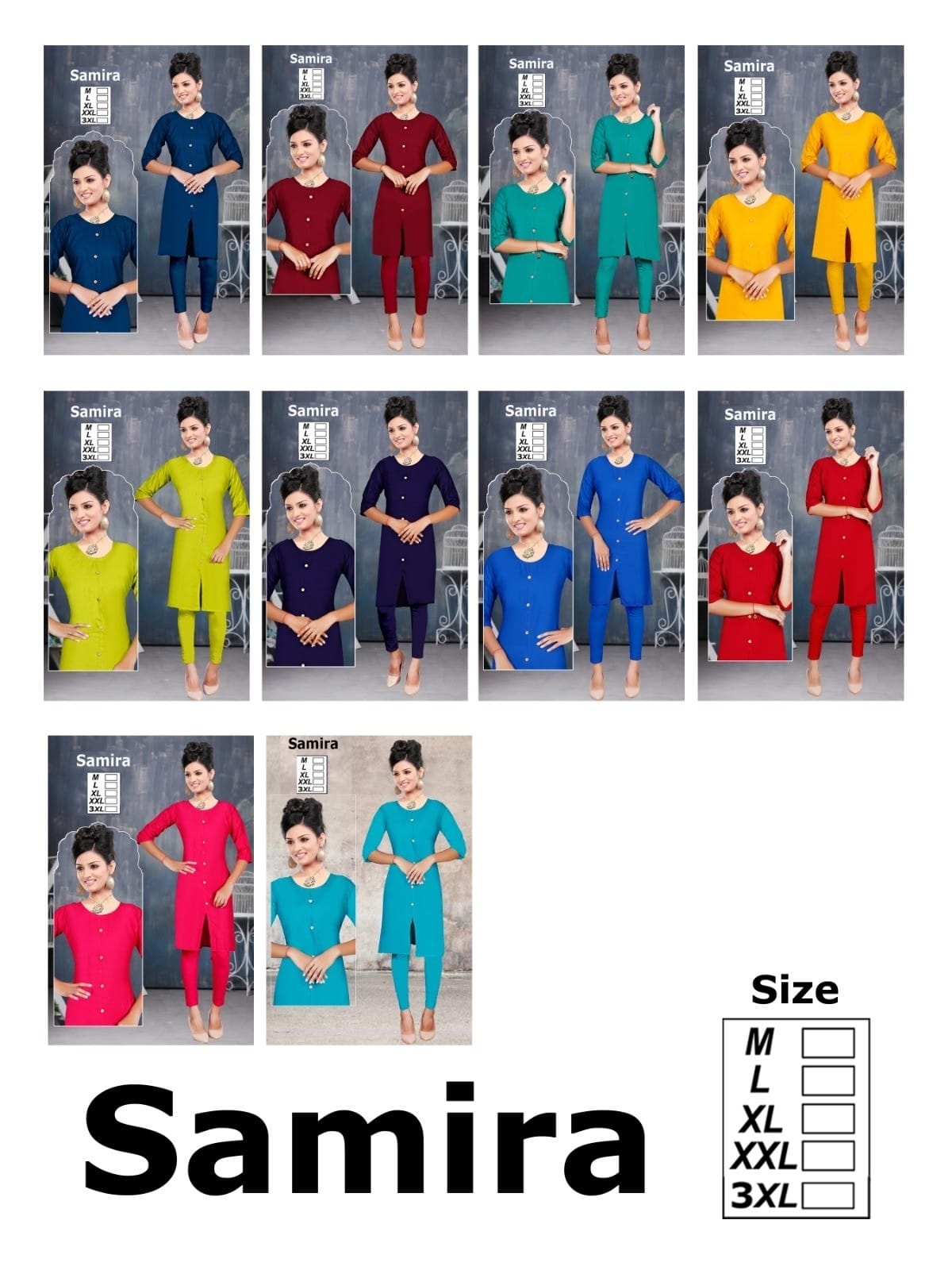 Samira-A Zoya Rayon Knee Length Kurtis