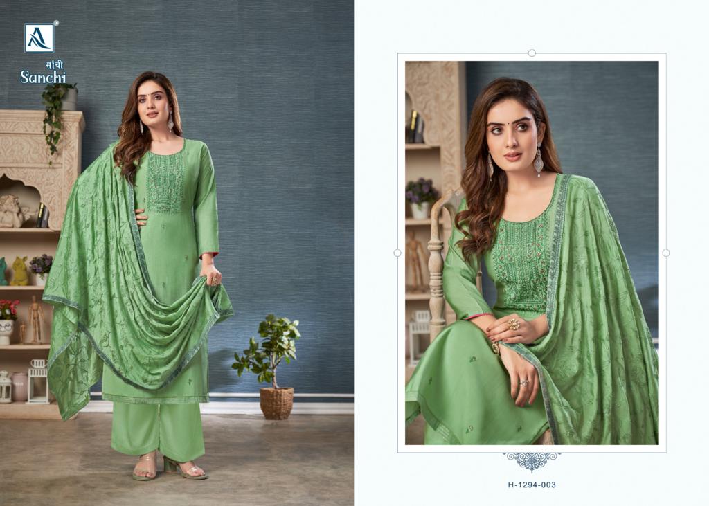 Sanchi Alok Viscose Modal Plazzo Style Suits