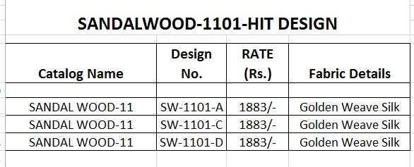 Sandalwood Hit-1101 Tfh Silk Sarees