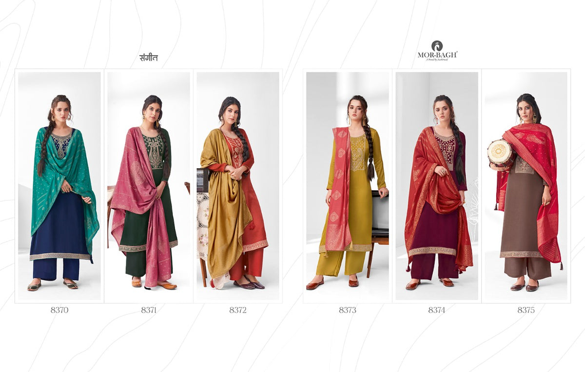 Sangeet Mor Bagh Silk Plazzo Style Suits