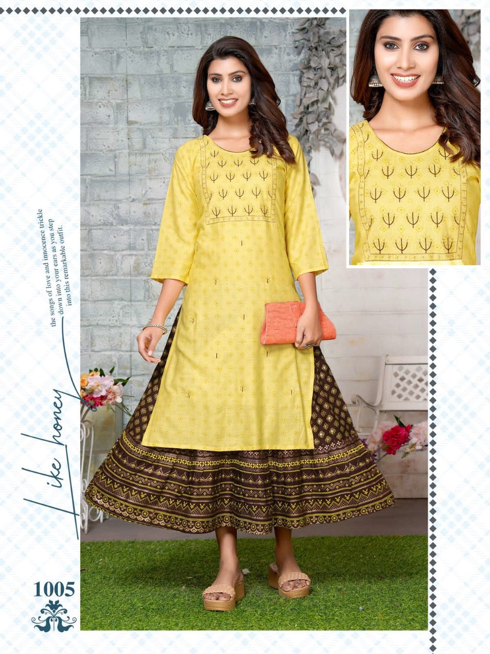 Santosh Vol 1 Kavinay Rayon Anarkali Kurtis