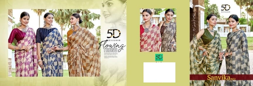 Sanvika-2 5D Designer Chiffon Sarees