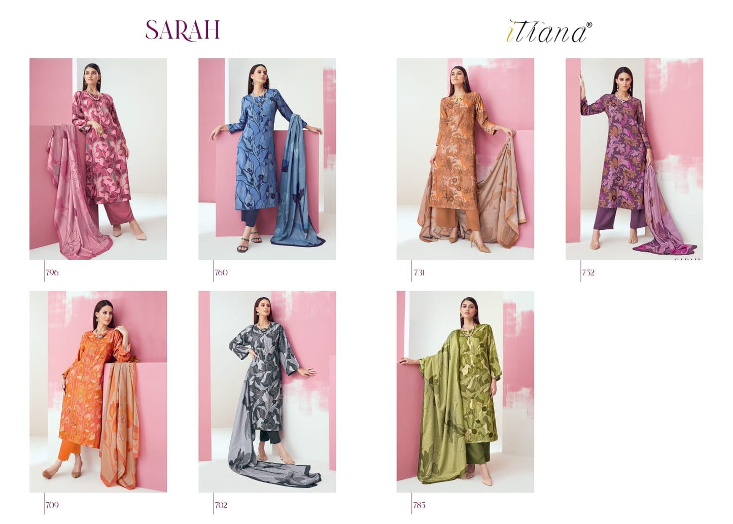 Sarah Itrana Muslin Plazzo Style Suits