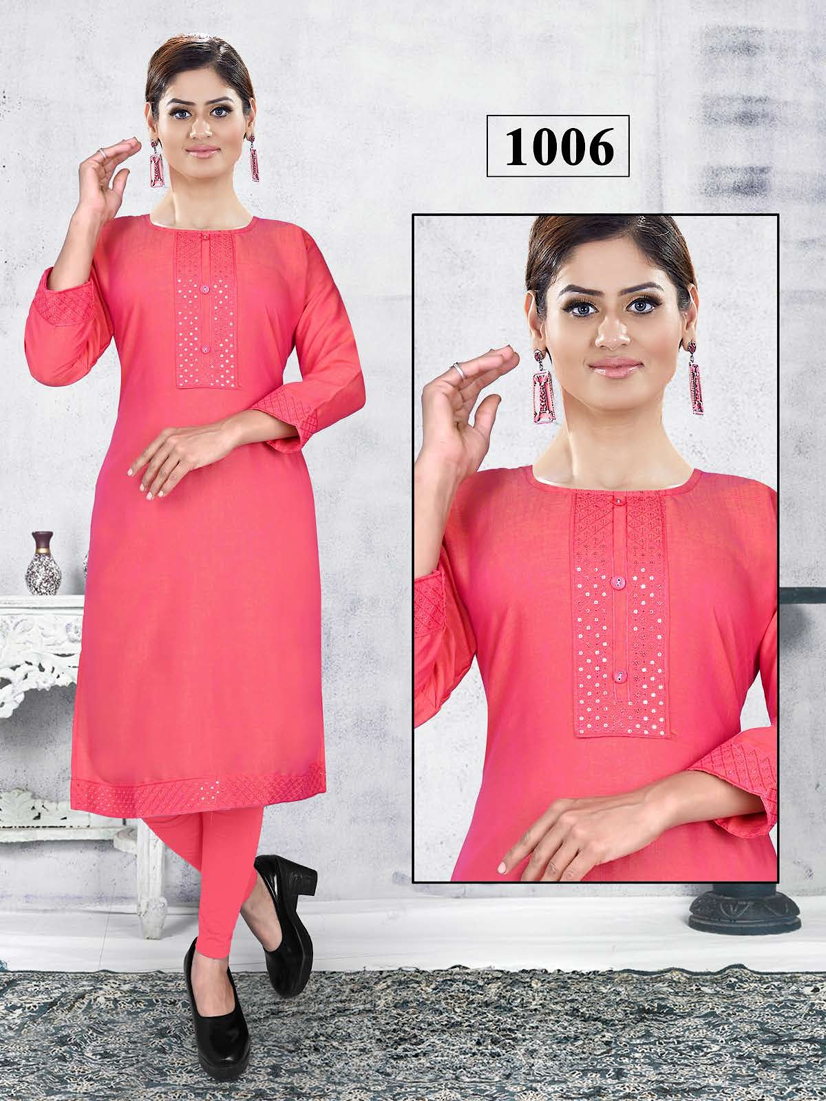 Sardar Vol 1 Kavinay Two Tone Knee Length Kurtis
