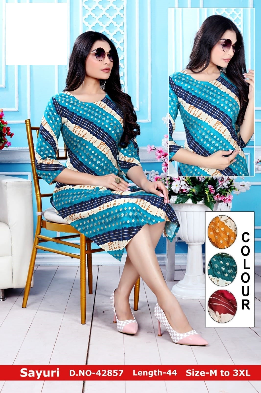 Sayuri Zoya Rayon Straight Cut Kurtis