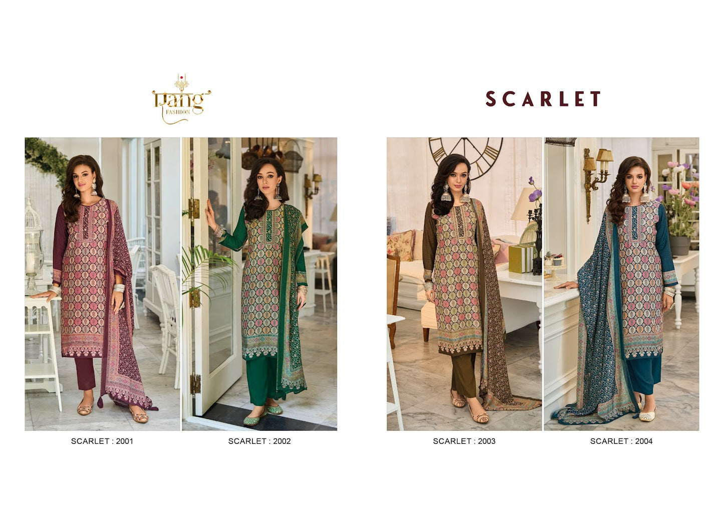 Scarlet Rang Fashion Muslin Pant Style Suits