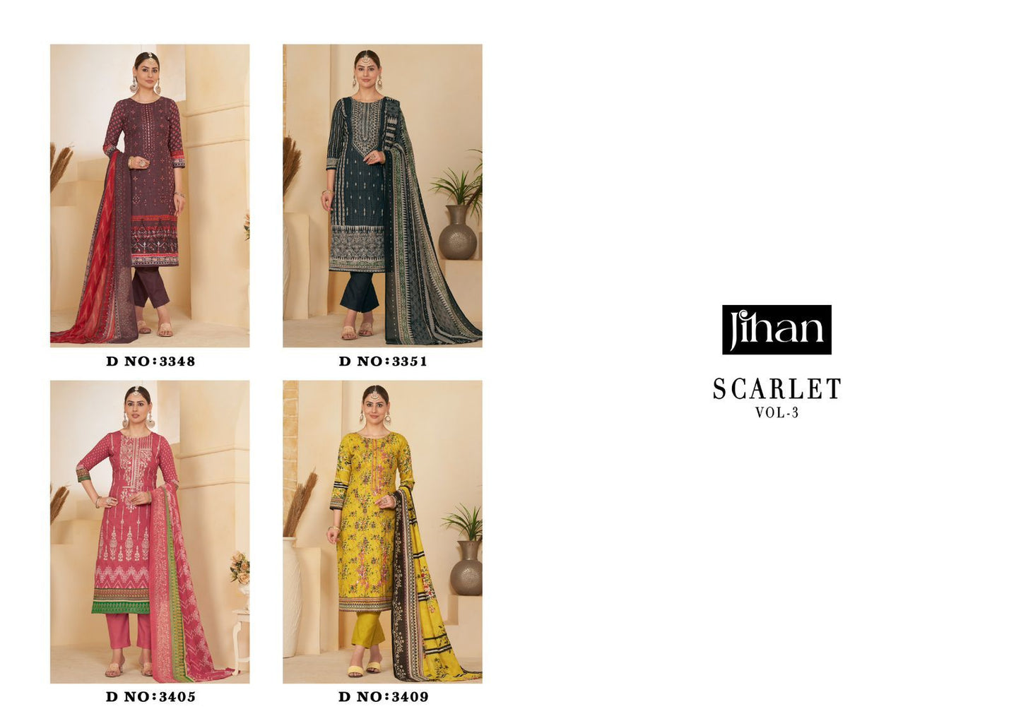 Scarlet Vol 3 Jihan Lawn Karachi Salwar Suits