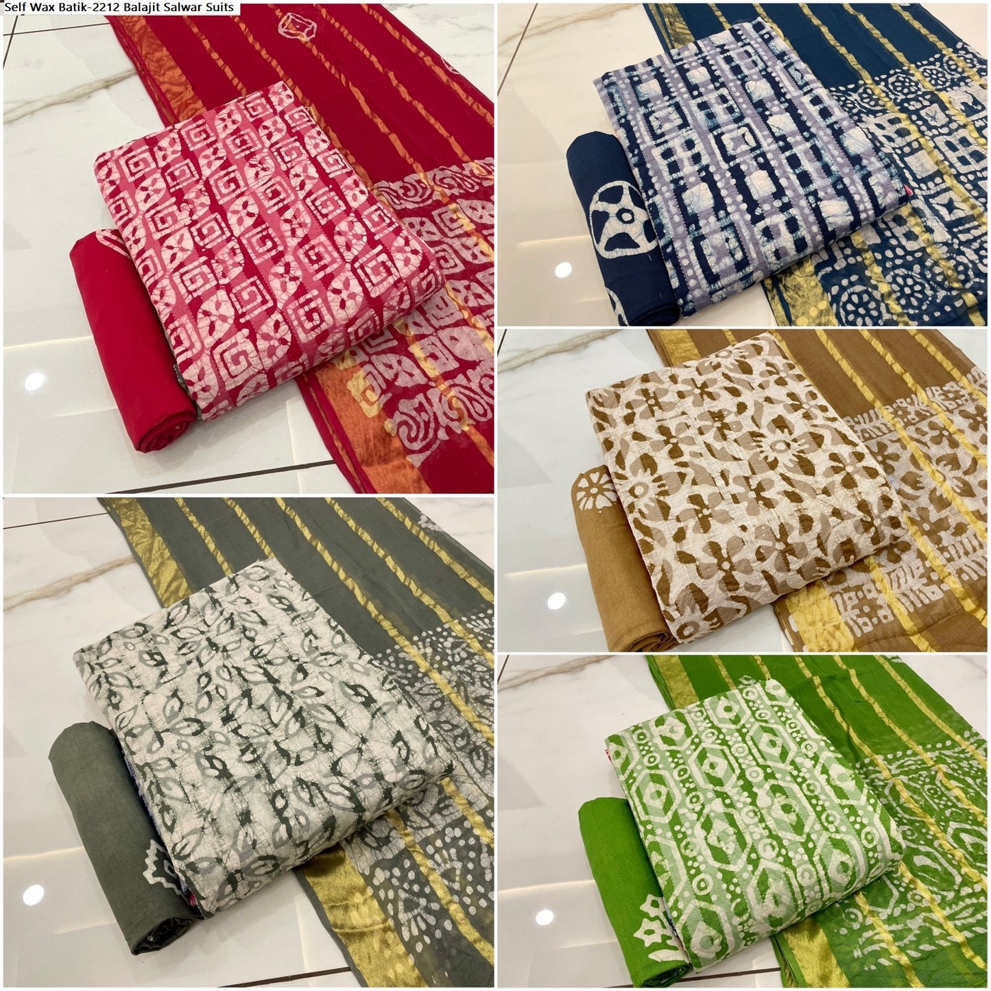 Self Wax Batik-2212 Balajit Dobby Salwar Suits