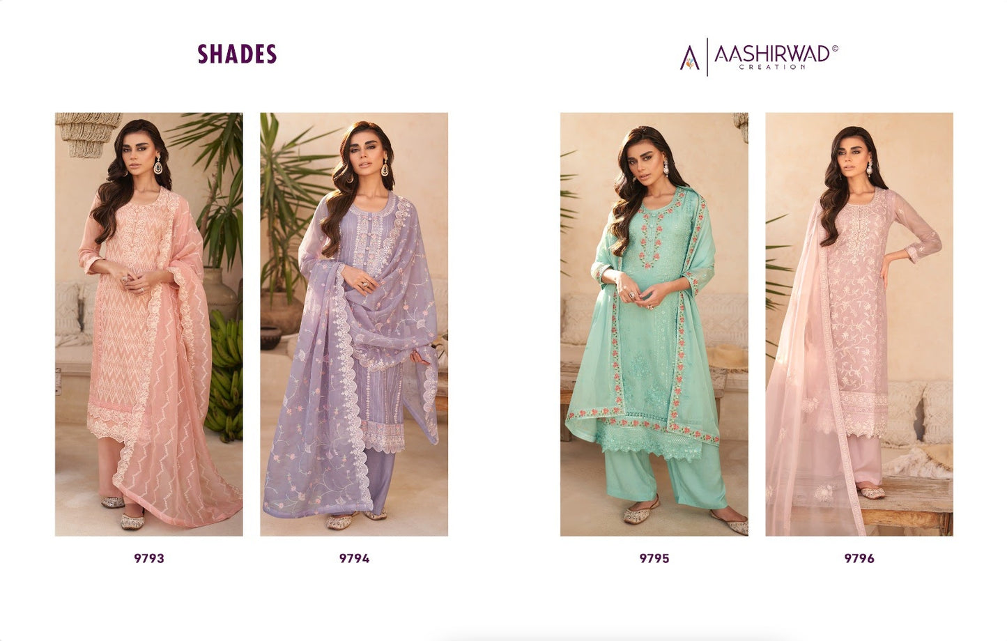 Shades Aashirwad Creation Organza Pant Style Suits