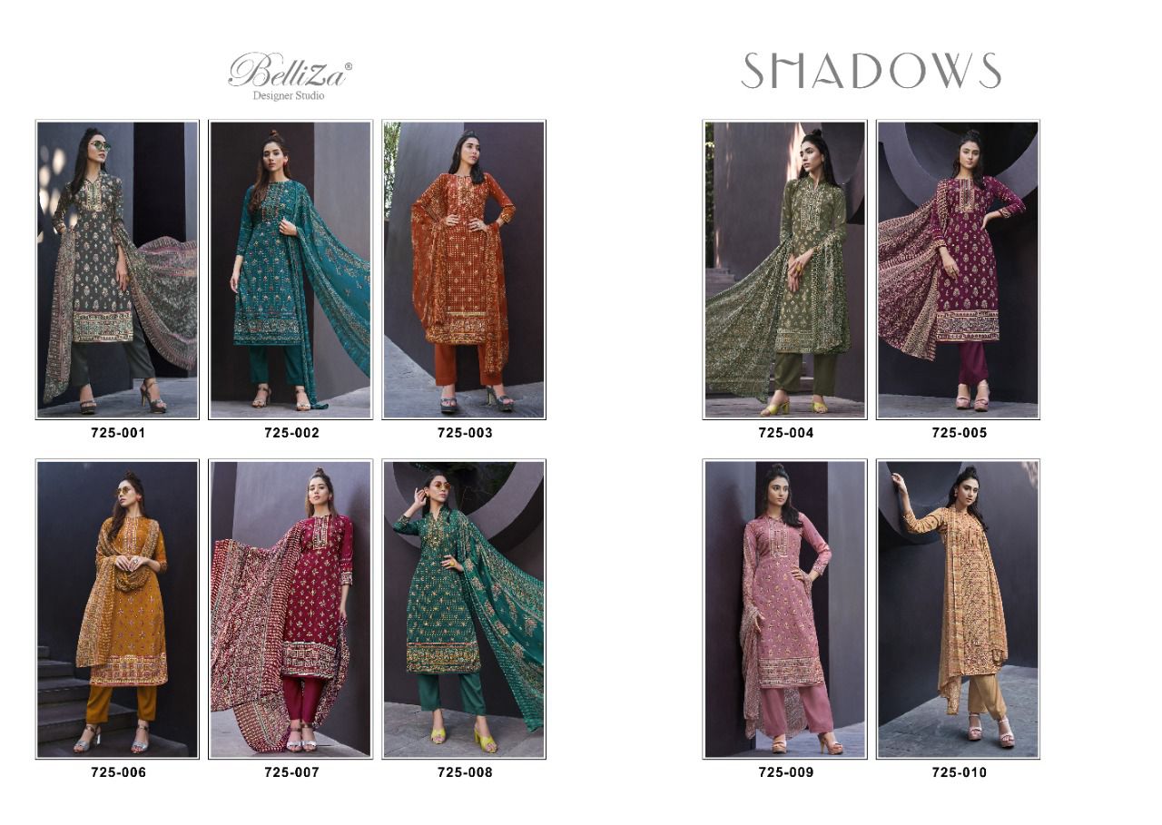 Shadows Belliza Designer Studio Crepe Pant Style Suits