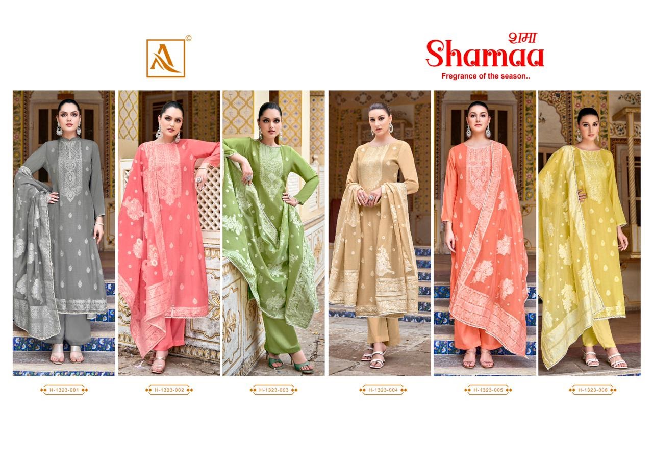Shamaa Alok Viscose Pant Style Suits