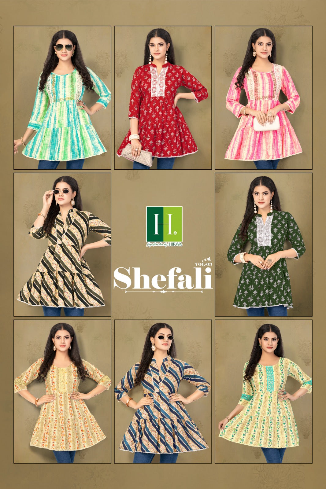 Shefali Vol 3 H Dot Rayon Fancy Tops