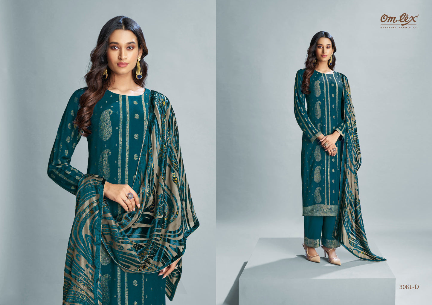 Shimmera Omtex Woven Pashmina Suits