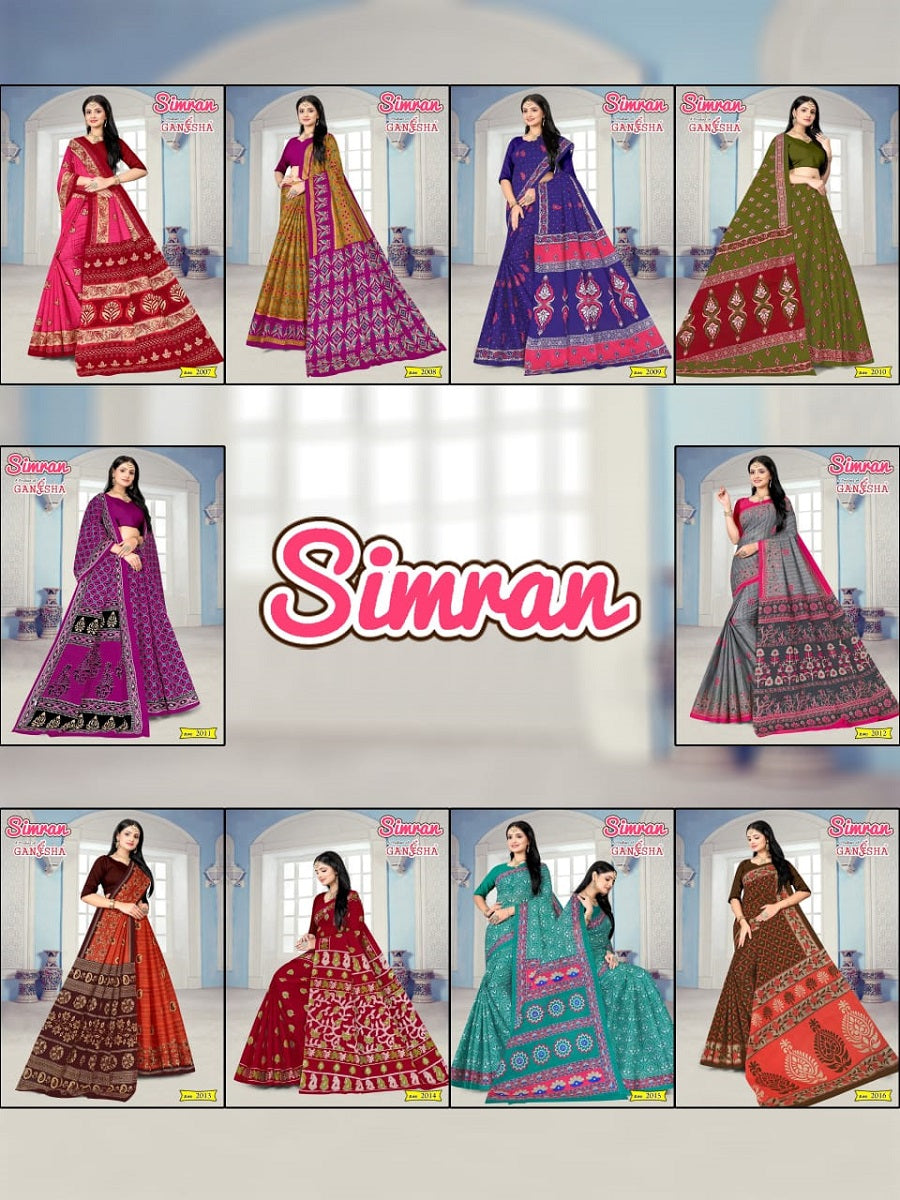 Simran Vol 2 Ganesha Cotton Sarees