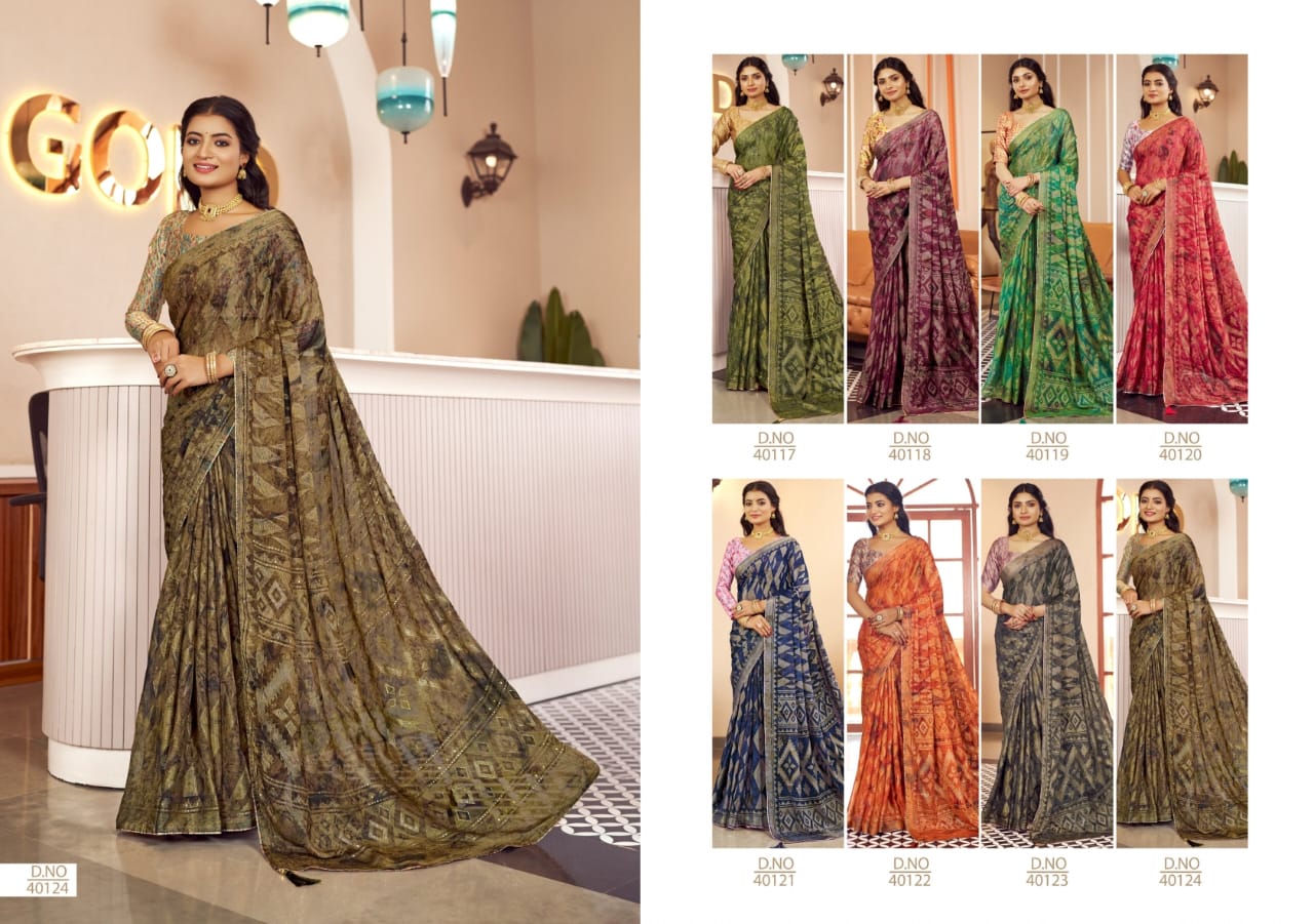 Smita Brasso 5D Designer Chiffon Sarees