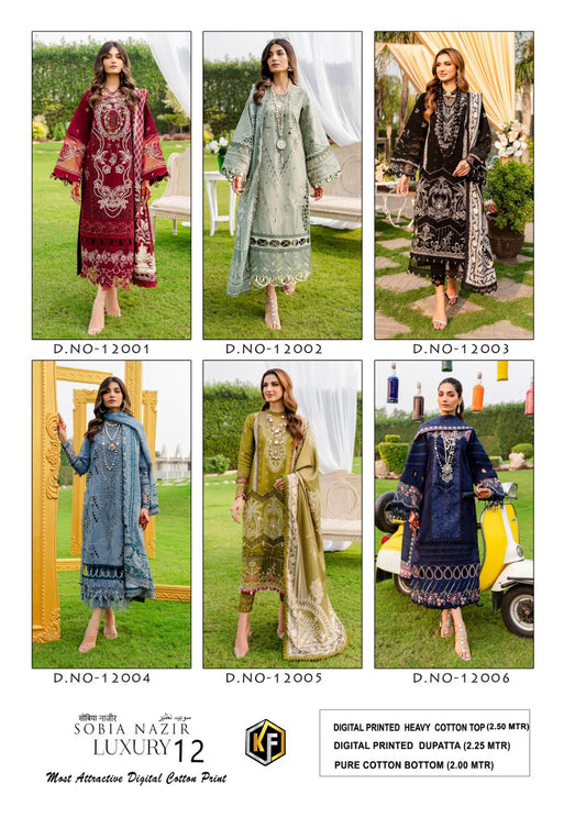 Sobia Nazir Vol 12 Keval Fab Karachi Salwar Suits