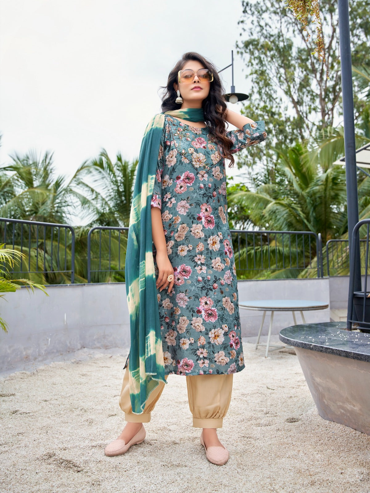 Sofiya Parra Studio Muslin Afghani Readymade Suit