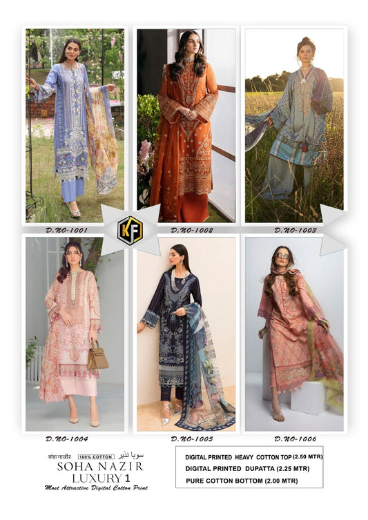 Soha Nazir Vol 1 Keval Fab Karachi Salwar Suits