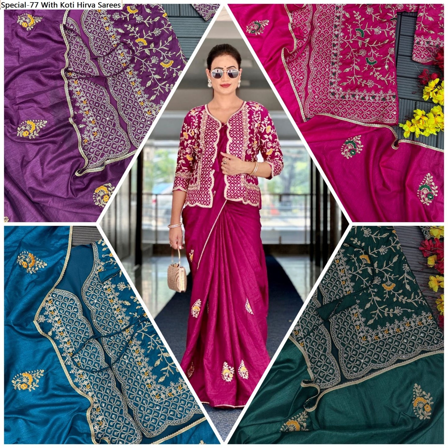 Special-77 With Koti Hirva Dola Silk Sarees