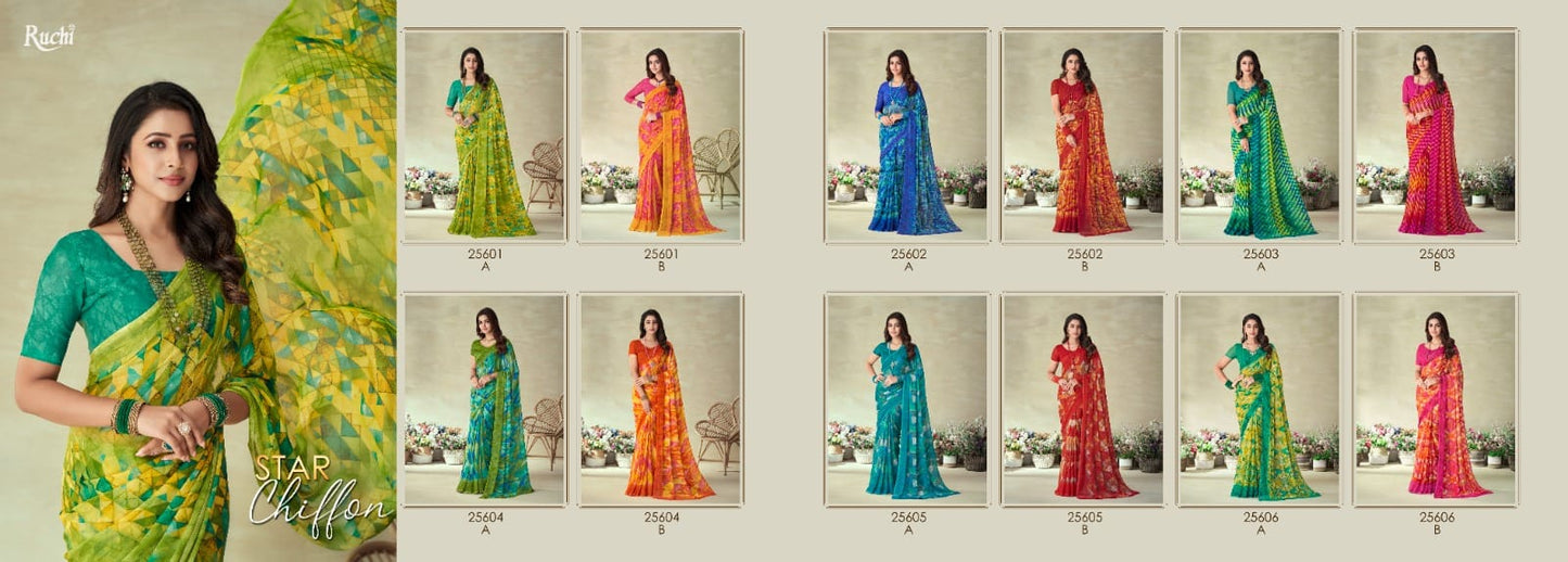 Star Chiffon Vol 128 Ruchi Sarees