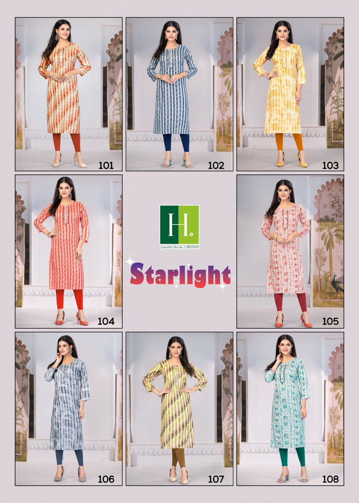 Starlight H Dot Rayon Dobby Long Straight Kurti