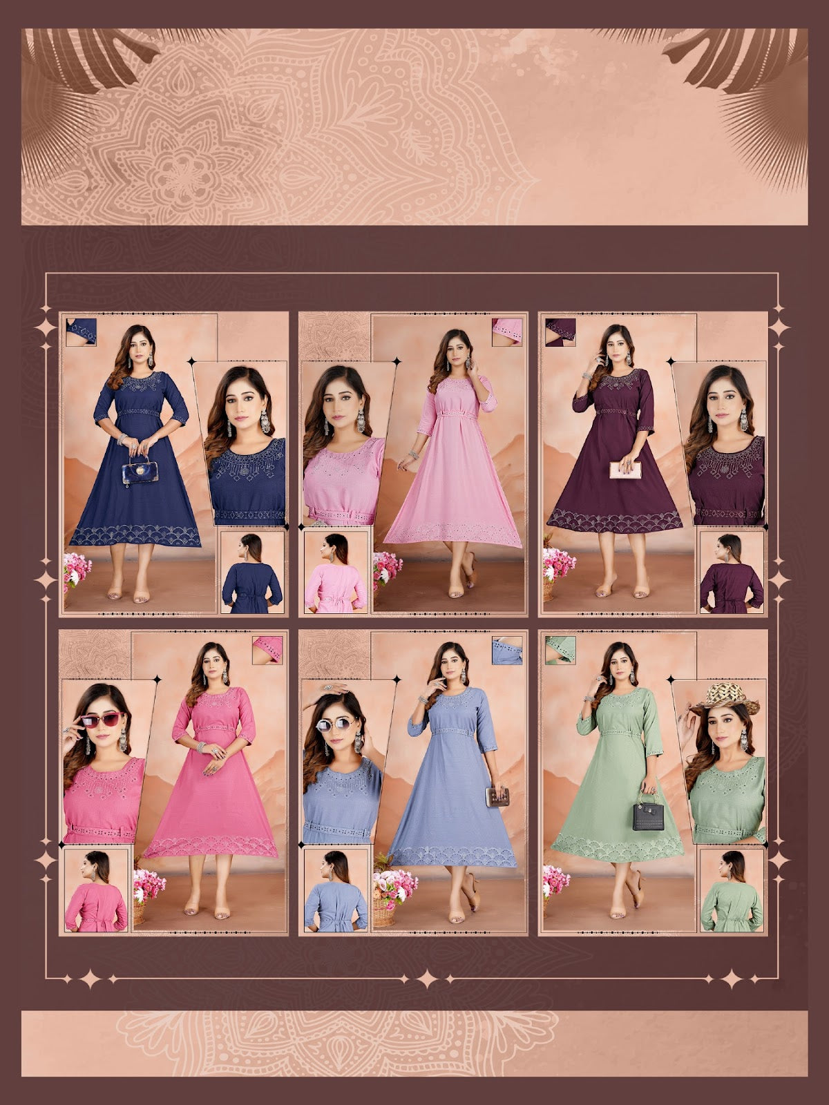 Starlink Hk Slub Anarkali Kurtis
