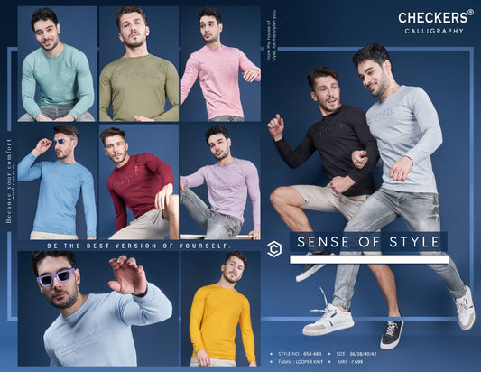 Style 654-663 Checkers Mens Tshirts