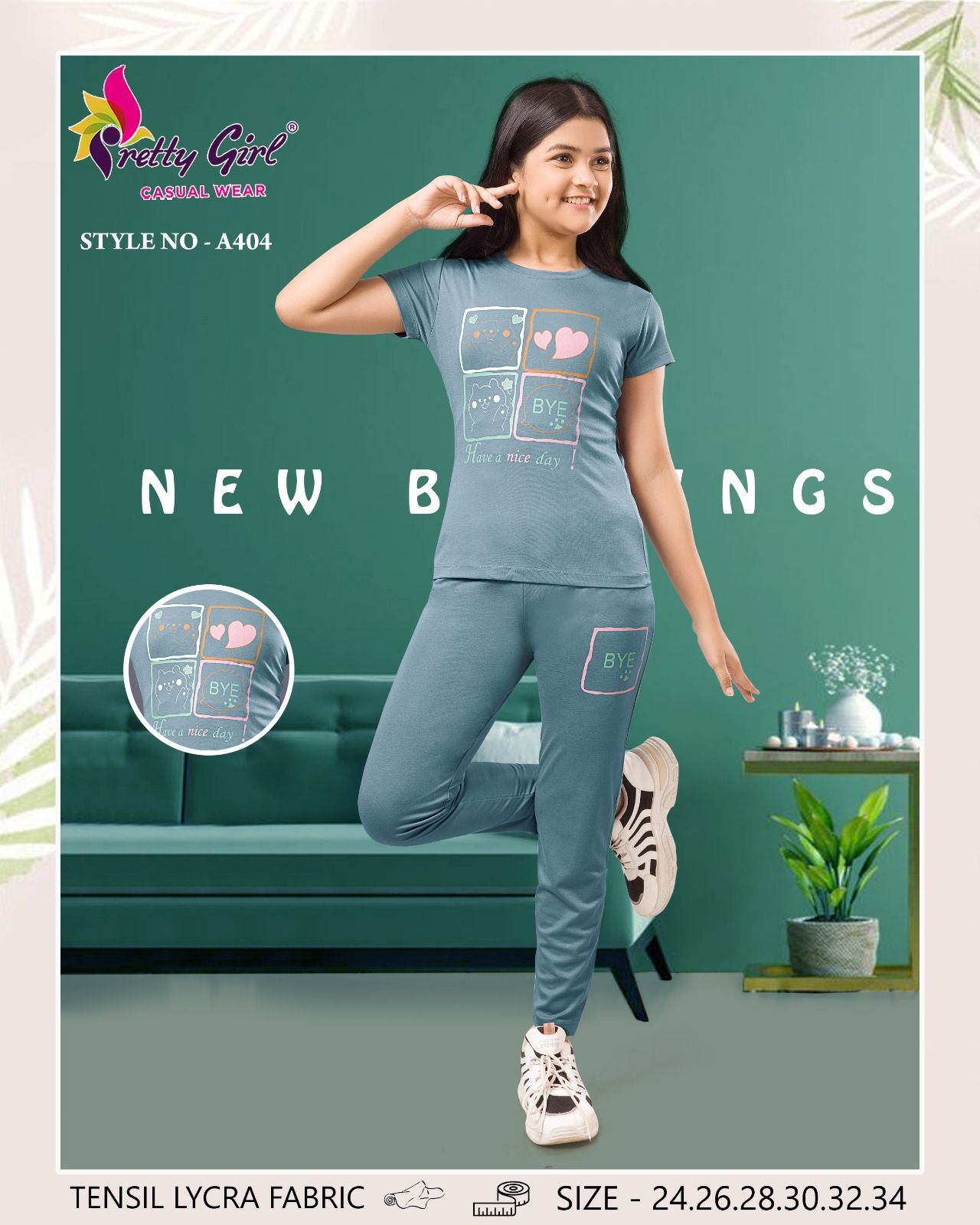 Style A404 Pretty Tencil Girls Night Suits