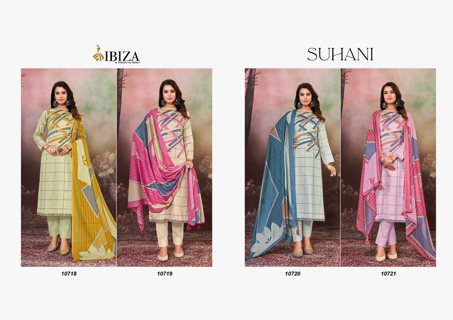 Suhani Ibiza Jaam Cotton Pant Style Suits