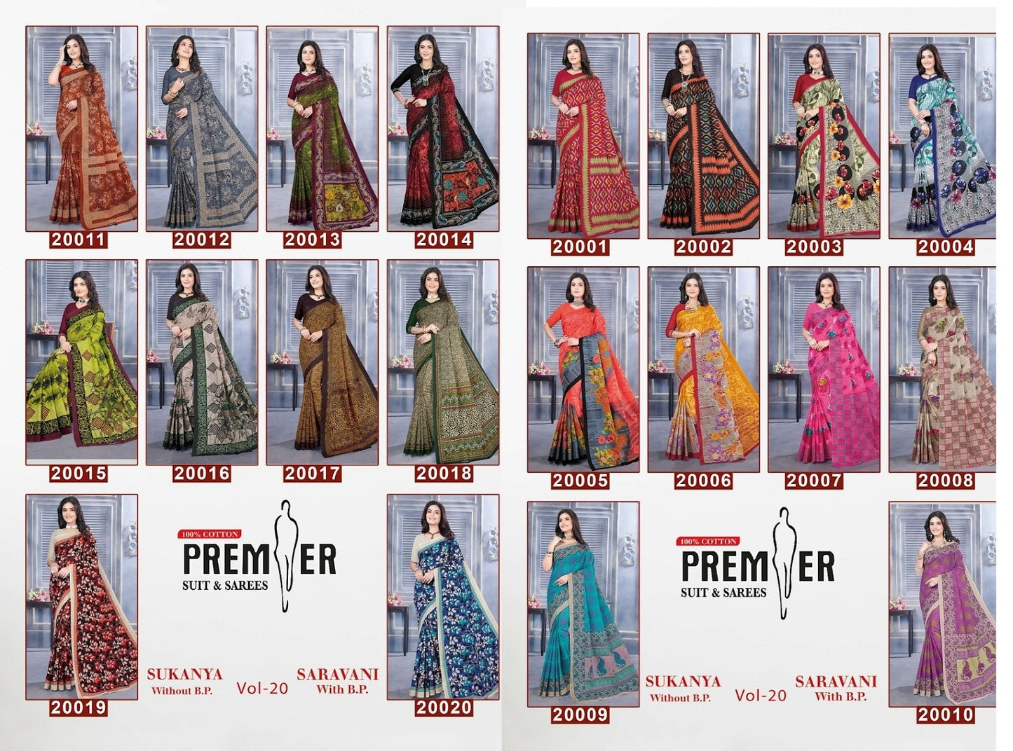 Sukanya Saravani Vol 20 Premier Cotton Sarees