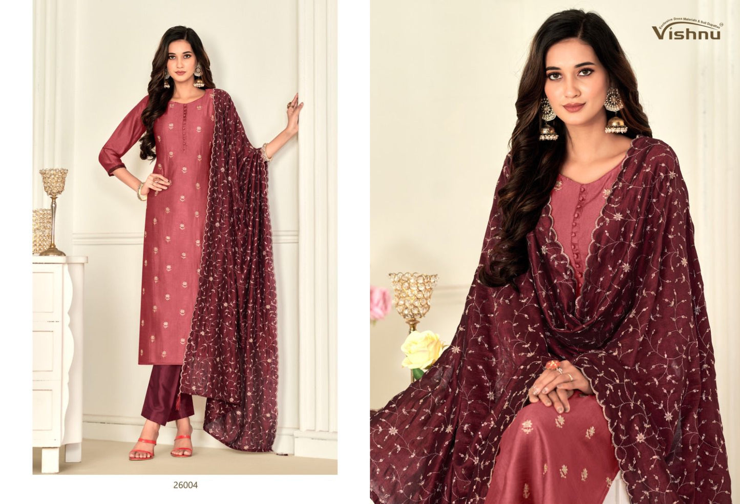 Sukoon Vishnu Impex Vichitra Pant Style Suits