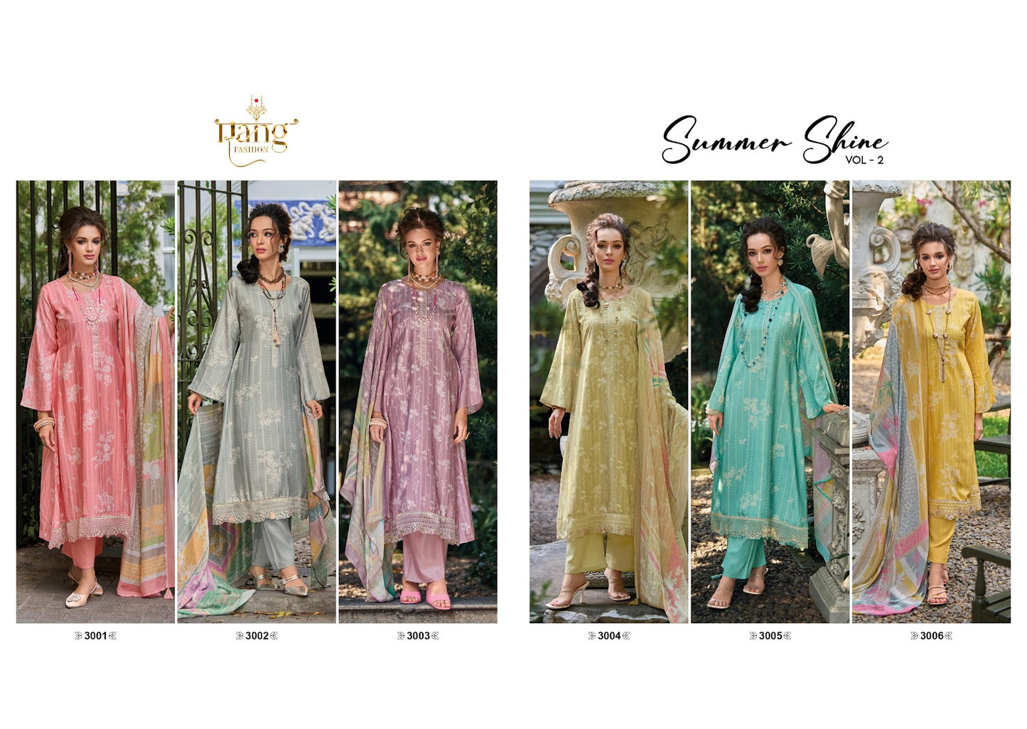 Summer Shine Vol 2 Rang Fashion Muslin Pant Style Suits