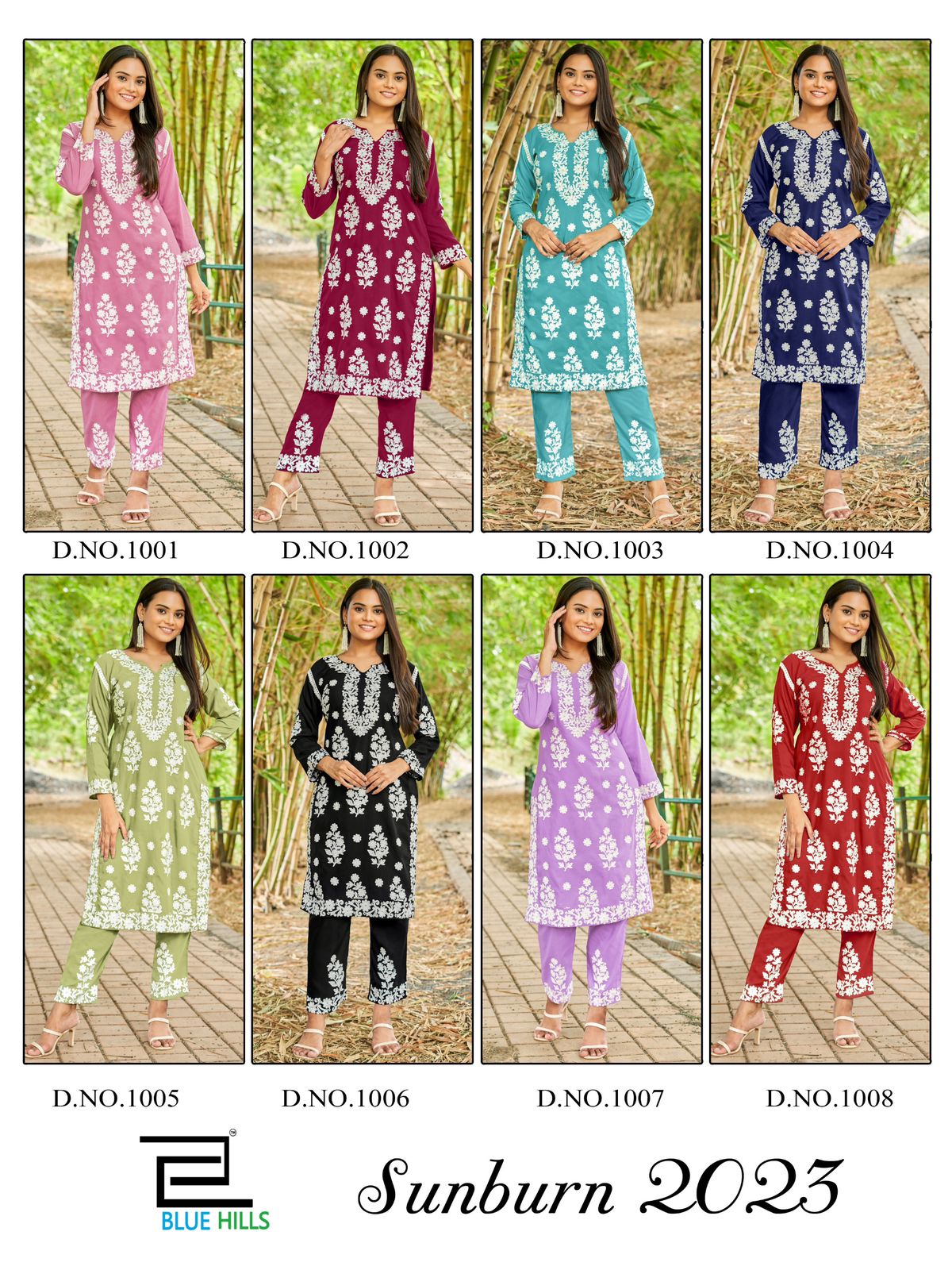 Sunburn 2023 Blue Hills Rayon Kurti Pant Set