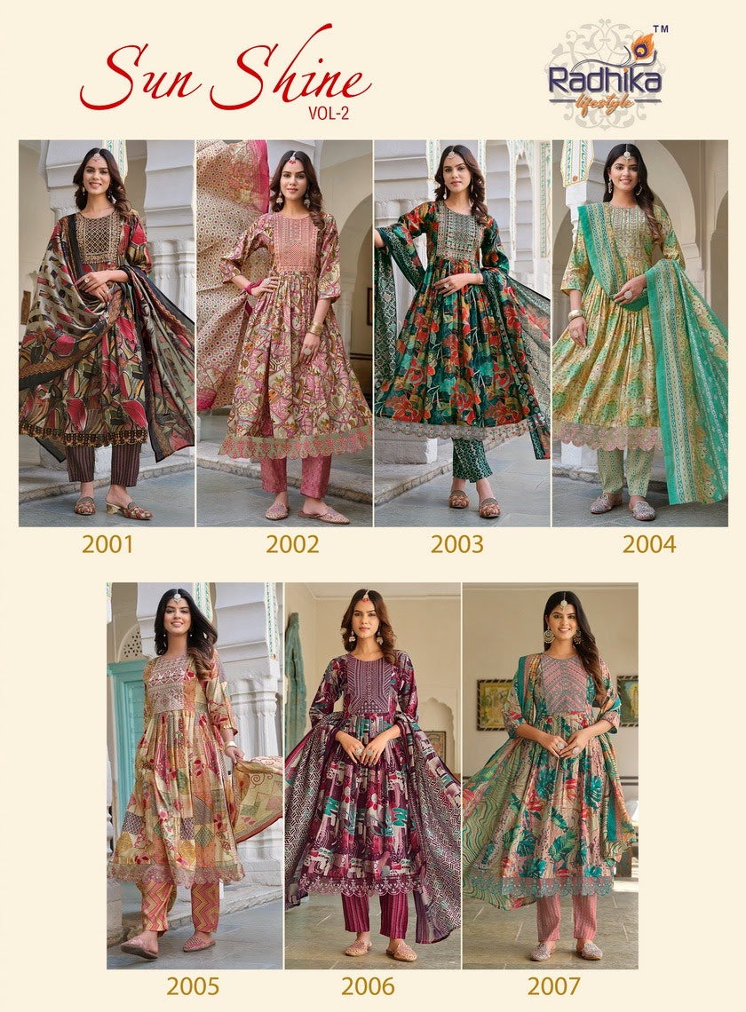 Sun Shine Vol 2 Radhika Lifestyle Muslin Readymade Pant Style Suits