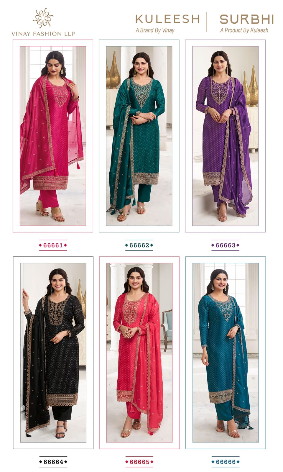 Surbhi-Kuleesh Vinay Fashion Llp Silk Georgette Pant Style Suits