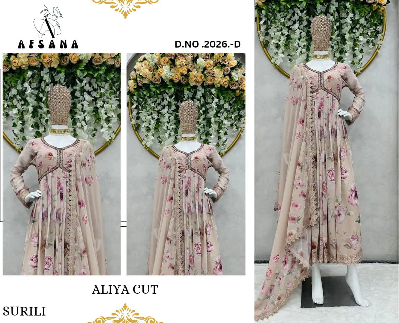 Surili Afsana Faux Georgette Readymade Pant Style Suits