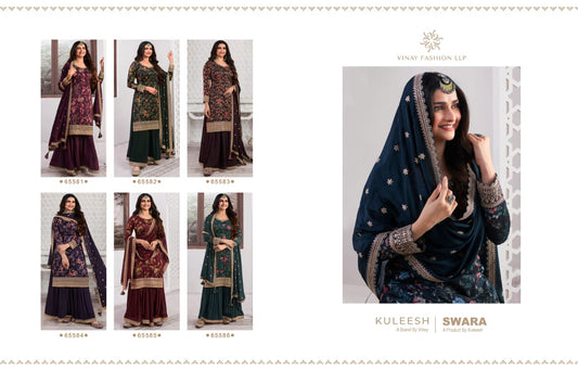 Swara Kuleesh Vinay Fashion Llp Georgette Readymade Sharara Suits