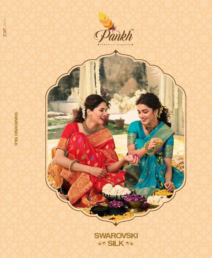 Swarovski Silk Pankh Sarees