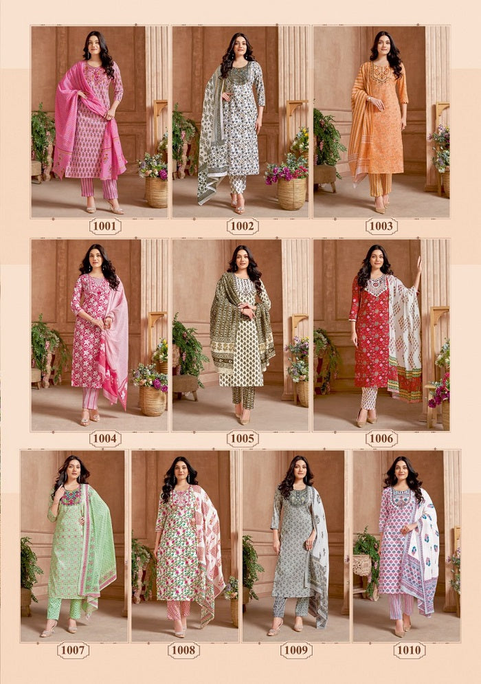 Sweet Girl Vol 1 Miss World Choice Slub Cotton Pant Style Suits