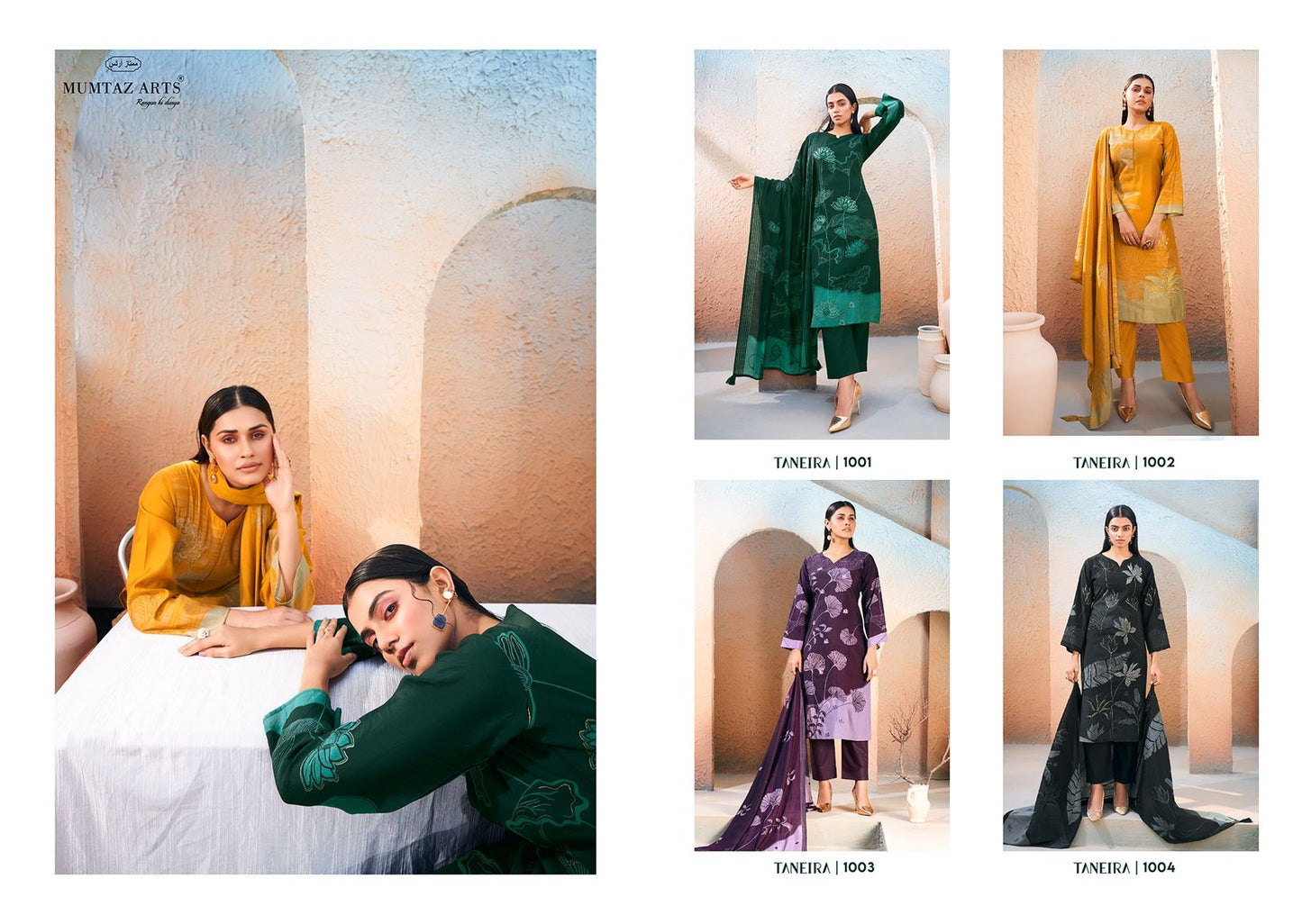 Taneira Mumtaz Arts Viscose Muslin Pant Style Suits