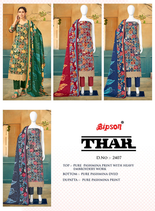 Thar - 2407 Bipson Prints Pashmina Suits